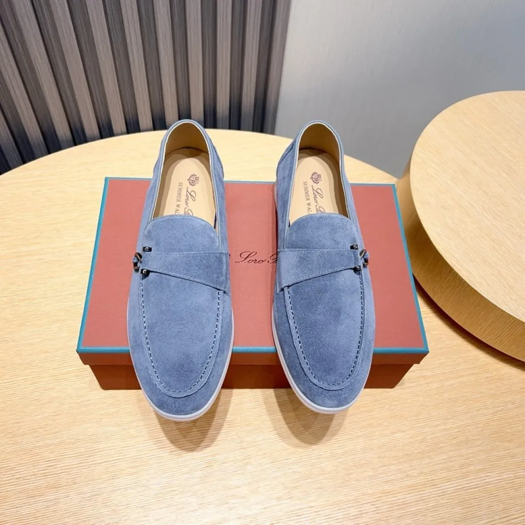 Men's Men's Shoes💰Men's Shoes💰440💰[loro piana] Couple's Style - The new moccasins are made of water-repellent treated suede uppers with rubber soles, a classic. The complex craftsmanship and meticulous structure make the shoes light and soft, allowing you to walk comfortably and freely. Perfect for wearing at the beach or out in the water during the summer. Women’s size: 35-40 Men’s size: 38-45